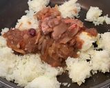 残り物アレンジ!鶏むね赤ワイン煮ドリア✨作り方3写真
