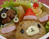 キャラ弁 クリスマスサンタの帽子作り方7写真