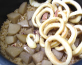 イカ飯風♪里芋とイカの炊き込みご飯作り方5写真