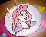 誕生日に!ディズニー・オーロラケーキ作り方6写真