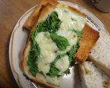 セロリの葉×チーズトースト作り方5写真