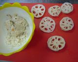 ☆豆腐ハンバーグとれんこんの挟み焼き☆作り方1写真