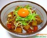 甘辛♥鶏玉DON作り方6写真