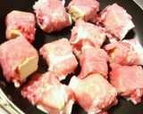 ✿バター醤油❀豚コマの厚揚げ巻きソテー✿作り方1写真