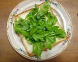 セロリの葉×チーズトースト作り方6写真