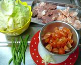 土鍋で作るキャベツとお肉のトマト煮込み作り方1写真