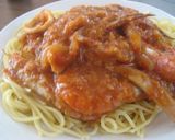 仕上げはパン粉?!エビと鱈のトマト煮☆作り方11写真