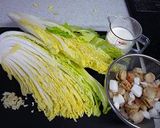 白菜のソテー　シーフードクリームソース作り方2写真