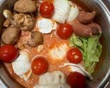 豆乳とトマト・餃子具沢山の鍋作り方4写真