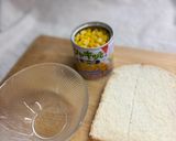 普通の❗️コーンマヨトースト作り方1写真