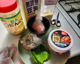 豚ひき肉とキムチで！韓国風豆乳クリームパスタ作り方1写真