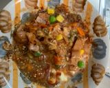 レンジ中華風クリーム餃子味オムライス弁当作り方5写真