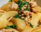 筍、大根、らっきょう　揃いの鶏そぼろ丼作り方6写真