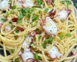 洋麺屋五右衛門風🐙タコのペペロンチーノ作り方9写真