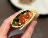 モロヘイヤとトマトのチキンラップ作り方7写真