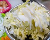 チャンポン麺の太麺で野菜たっぷり皿うどん作り方1写真