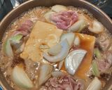 【疲労回復】豚肉ですき焼き肉豆腐作り方2写真