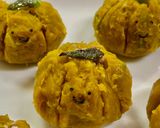 ハロウィンメニュー🎃肉包みカボチャ巾着作り方11写真