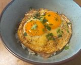 贅沢卵2個!濃旨バターベーコンエッグ丼作り方6写真
