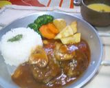 ワンプレート煮込みハンバーグランチ★作り方9写真