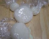 キャラ弁　雪だるまミニー　　2009作り方1写真
