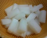 ☆超カンタン☆豚バラ大根の甘辛炒め煮☆作り方1写真