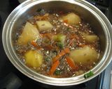 肉じゃが！長ネギ・ひき肉・白滝入り作り方3写真