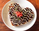 バレンタインご飯❤️型不要ハートお好み焼き作り方6写真