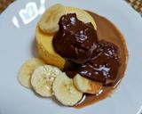 ★低糖質！🍌と🍫ソース添えおからケーキ♪作り方7写真