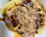 簡単お好み焼き　焼きそば入り作り方10写真