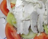 カンタン中華風蒸し鶏サラダに便乗スープ作り方5写真