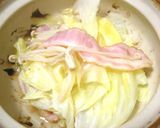 土鍋で簡単！ベーコンとキャベツの蒸し野菜作り方5写真