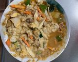 お一人様野菜たっぷりキムチウスター味炒飯作り方19写真