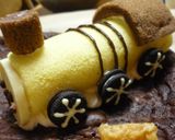 汽車の乗ったおっきなデコレーションケーキ作り方4写真