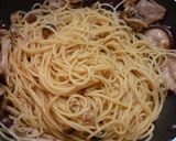 きのこと豚肉の和風パスタ☆醤油バター味作り方9写真