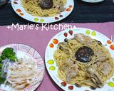 きのこと豚肉の和風パスタ☆醤油バター味作り方10写真