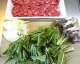 ✿牛肉と水菜のパスタ(ステーキ風味)✿作り方3写真