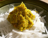 大根と食用菊のごまあえサラダ作り方2写真