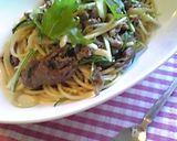 ✿牛肉と水菜のパスタ(ステーキ風味)✿作り方9写真