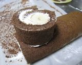 チョコバナナのブッシュドノエル♪作り方11写真