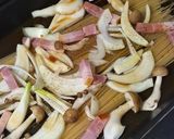 ワンパンで！ベーコンとしめじの和風パスタ作り方1写真