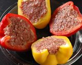 パプリカの肉詰め焼き（ご飯入り）作り方4写真