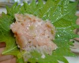 鶏ひき肉の大葉包み焼き作り方2写真