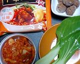 中華三昧でキムチラーメン☆肉団子入り作り方5写真