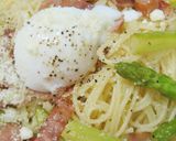 アスパラとベーコンの温泉卵ソース作り方5写真