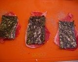 豚肉のくるくる海苔巻きソテー作り方2写真