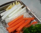 鶏ささみと根菜のスティックサラダ作り方3写真