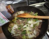 節約簡単、白菜とミンチ、焼き肉のタレだけ作り方3写真