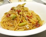 ドライトマトを使ったパスタ作り方10写真