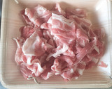小松菜としめじと豚バラ肉の野菜炒め作り方1写真
